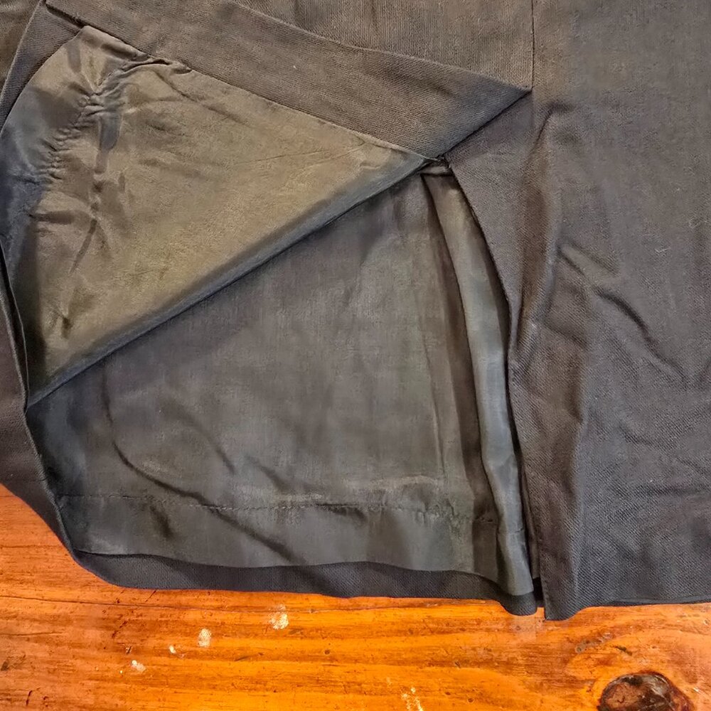 Skirt Navy Rayon Pockets Lined Liz Claiborne Collection size 12 1990s - Picture 4 of 12